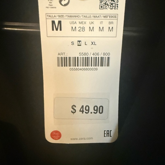 Zara Black Full Sleeve Body Suite New with Tags. - Picture 2 of 3